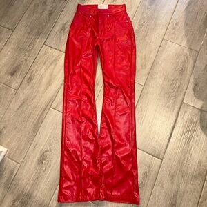 Red Revice leather pants